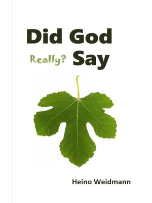 cover image of Did God Really? Say